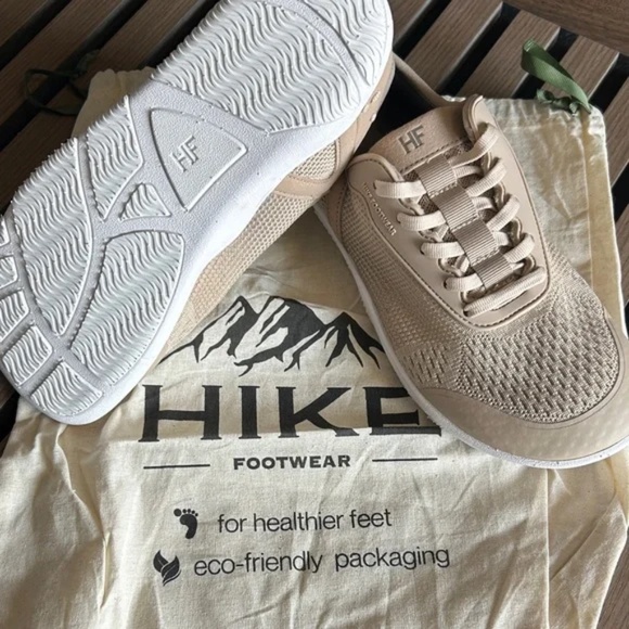 New Hike Footwear Stride Hands-Off lace up Ergonomic Shoes beige EU 36 W6 M 4 - Picture 1 of 9